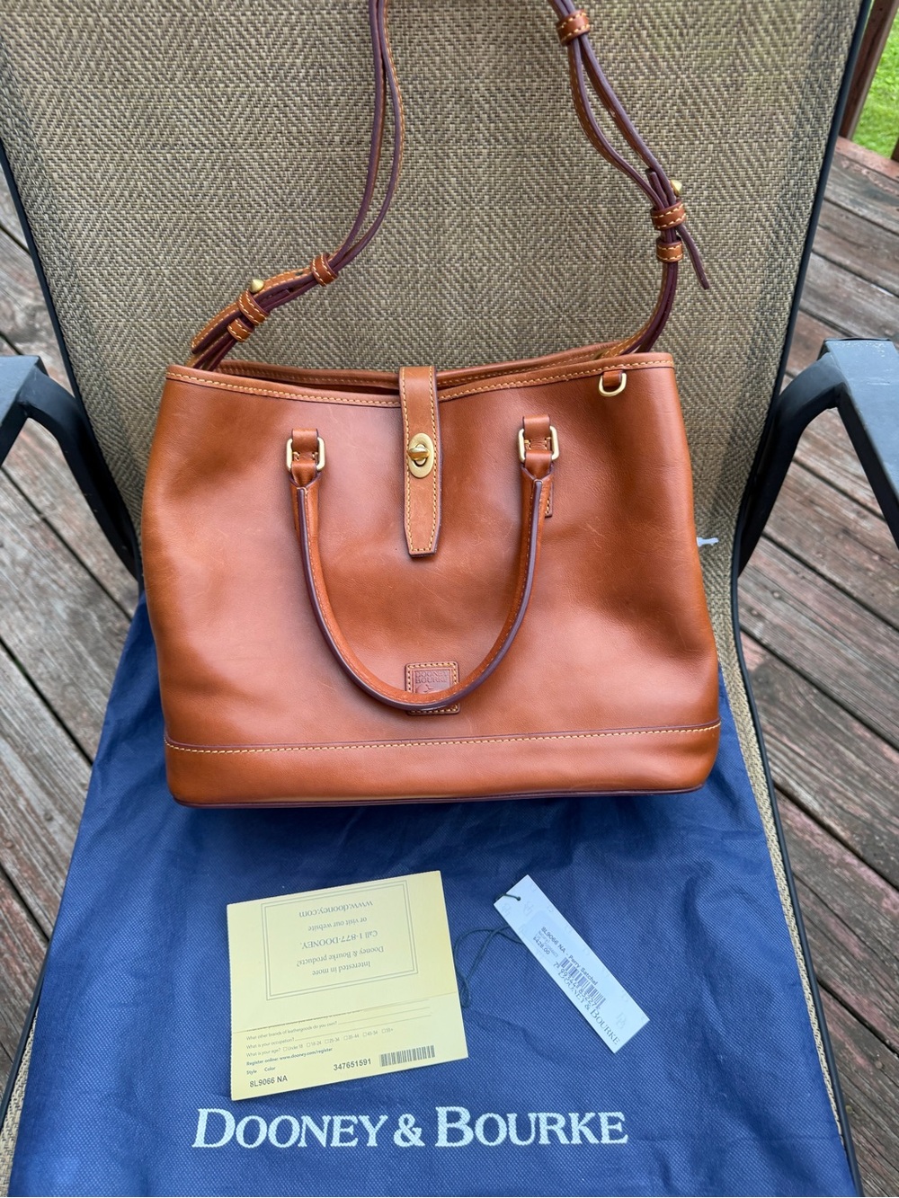 Dooney and Bourke PERRY SATCHEL in FLORENTINE Leather, NATURAL